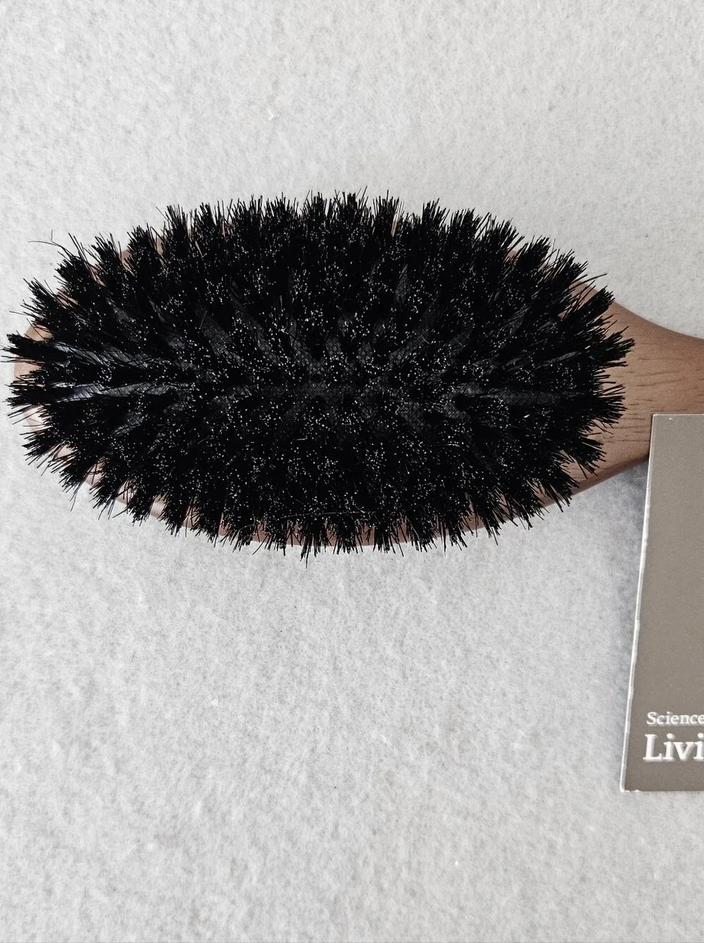 Living Proof Wooden Boar Bristle Hair Brush NWT Natural Wood Styling Brush